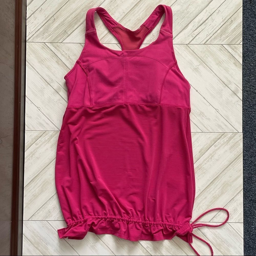 Athleta Racerback Hot Pink Tank Top Lined Size Medium